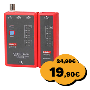 Tester za kabele, UTP, telefonske i ethernet UT-681C, Uni-trend