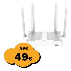 Router CUDY WR1300S 1.0, AC1200, 4-portni G-LAN, WiFi 5, 300Mbps/867Mbps, bijeli