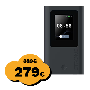 Router STRONG 5GMIFIAX1800, AX1800, 5G LTE, WiFi 6, crni